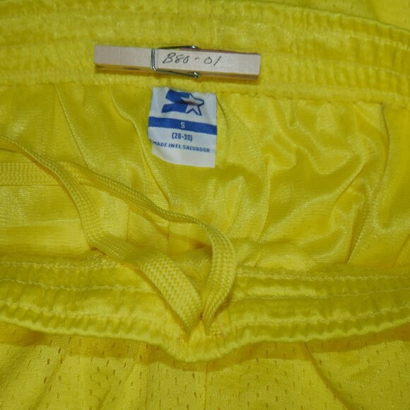 Starter Original Mesh Basketball Shorts Activewear Men's Size S Yellow Summer - Picture 4 of 6
